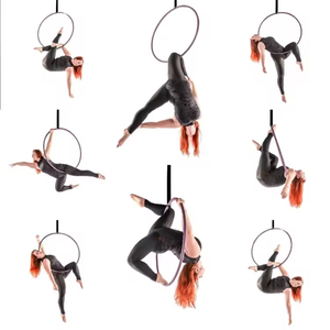 FDFIT Ensemble de cerceaux aériens en acier inoxydable 1Tab 33" 85cm pour Acrobaties, <span class=keywords><strong>Cirque</strong></span>, Lyra Aérienne, avec Kit de Fixation - Product Image 6