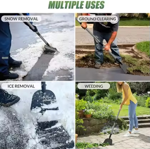 Pelle de jardin multifonctionnelle en acier robuste, outil de désherbage, de bordage de pelouse et de dégivrage - Product Image 2