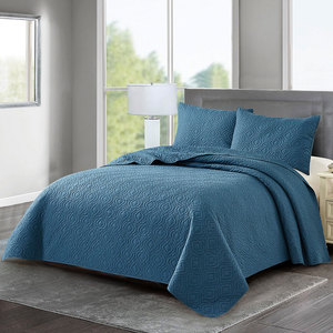 Juego de colcha de color sólido al por mayor, edredón bordado ultrasónico, juego de <span class=keywords><strong>cama</strong></span> de tres piezas, fundas de <span class=keywords><strong>cama</strong></span>, juego de <span class=keywords><strong>cama</strong></span> - Product Image 3