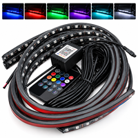 Éclairage LED RGB pour sous-châssis de voiture, bande lumineuse, contrôle par application, synchronisation musicale, télécommande, éclairage ambiant extérieur pour voiture
