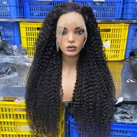 Perruque bouclée indienne naturelle, densité 250, 13x4 13x6, Deep Wave, sans colle, avec dentelle frontale HD complète, en cheveux humains vierges