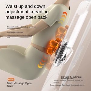 Masseur électrique multifonctionnel pour le corps avec pétrissage automatique des jambes et fonction de chauffage de la taille, thérapie par jade, matelas de massage - Product Image 2