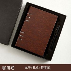 Custom Binders <b>A5</b>/B5 6-Pocket Hardcover Loose-leaf Spiral Business PU Leather Notebook 100 Sheets <b>Planner</b> - Product Image 5
