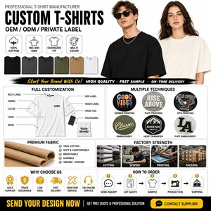 T-shirt Oversize Personalizzata Pesante 260gsm Girocollo Nera Semplice da Uomo, Pre-ristretta, Ingrosso, Basso MOQ, Stile Estivo - Product Image 6