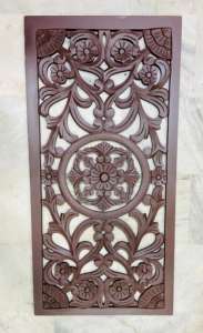 Panneau mural rectangulaire en MDF fait main, art mural décoratif sculpté pour intérieurs modernes, accent mural suspendu, vente en gros et exportation - Product Image 5