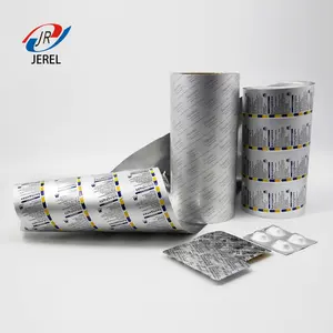 JEREL DMF Certified medical grade printed 3 color blister aluminum foil for tablets packing