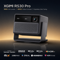 Projecteur DLP laser triple 4K XGIMI RS30 Pro 3600 ISO Lumens avec haut-parleurs Harman/Kardon et système de cinéma maison intelligent Android