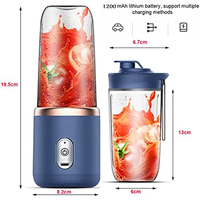 6 Blades Juicer Cup 400ML USB Smoothie Blender Cup Mini Opladen Fruitpers Voedselmixer Ijsbreker Draagbare Draadloze Juicers