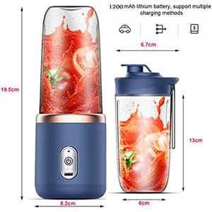 Mixeur Portable Sans Fil 6 Lames 400ML USB pour Smoothies, Jus de Fruits, Aliments et Glace Pilée - Mini Presse-Agrumes Rechargeable - Product Image 6
