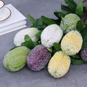 Fleurs artificielles en gros, Banksia à tige longue, fleurs artificielles à grande ouverture, texture naturelle, décoration d'intérieur, arrangement pour <span class=keywords><strong>vase</strong></span> - Product Image 2