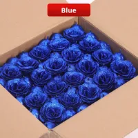 Kepala Bunga Mawar Buatan Glitter Grosir untuk Dekorasi Latar Foto Acara Pesta, Buket Hadiah Hari Valentine