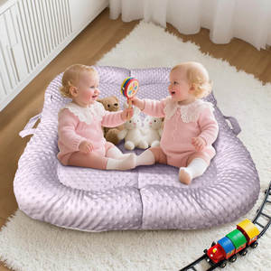 नवजात शिशुओं के लिए थोक जुड़वां बेबी लाउंज घोंसले मैट के साथ मैट फोल्डेबल पोर्टेबल जुड़वां बच्चे घोंसले बिस्तर प्ले जिम मैट के साथ खेलते हैं। - Product Image 4