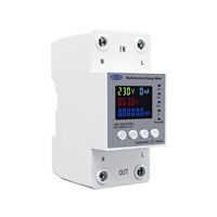 Medidor de Energía Multitarifa TOMZN con Dispositivo de Protección de Fuga de Corriente y Voltaje Ajustable 2P AC110V 230V 1-63A con Memoria y Prepago