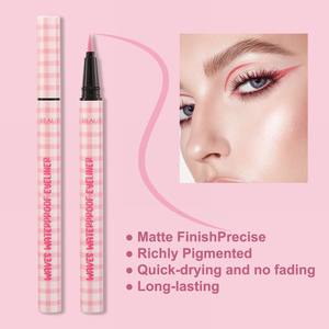 Etiqueta privada delineador de ojos blanco lápiz logotipo personalizado delineador de ojos de color líquido de secado rápido ondas mate delineador de ojos impermeable - Product Image 2