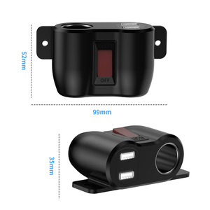 Chargeur USB Type A pour moto 4.2A étanche 12-24V avec surveillance de la tension, 2 ports USB pour allume-cigare - Product Image 6