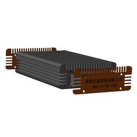 Panneaux d'extrémité découpés personnalisés Boîte de dissipateur de chaleur en aluminium extrudé anodisé 80*29 Fente pour rail DIN pour boîtier d'instrument électronique PCB