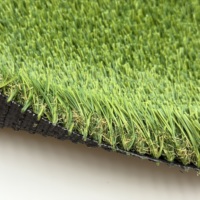 Gazon synthétique en polypropylène résistant aux UV, sans remplissage, ignifuge, haute densité, pour aménagement paysager et décoration murale facile