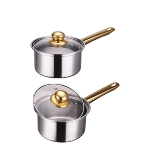 Batterie de cuisine antiadhésive en acier inoxydable de 12 pièces au design classique allemand Casseroles et poêles à frire Revêtement en céramique - Product Image 2
