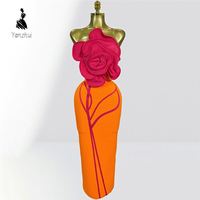 Nouvelle Robe Longue Bustier à Fleurs et Bandages 2026 pour Fêtes, Clubs et Anniversaires - Fournisseur en Gros