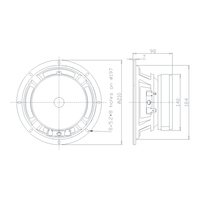 Haut-parleur professionnel de 8 pouces pour basses moyennes avec cadre en acier et coque métallique, impédance 4 ohms, 150W, prix abordable L08-42167