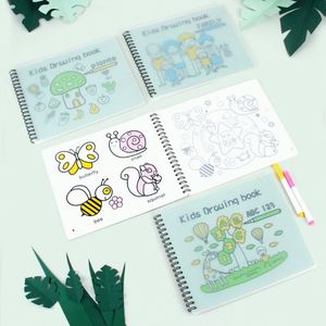 Juego de Libros de Dibujo de Silicona Verde Borrable para Niños USSE, Blocs de Dibujo Reutilizables de 21x18cm, Unisex, Edades 3-6, Regalo para Niños - Product Image 3