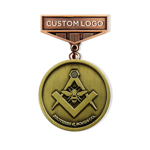 Medalla y Decoraciones Masónicas Conmemorativas de Honor Doradas Personalizadas al por Mayor - Product Image 2