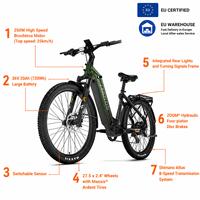Bicicletta elettrica ibrida Lankeleisi MG600 Lite Grigia 250W 36V 20Ah, e-bike da montagna e città, magazzino UE.
