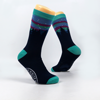Motif de caractère personnalisé fibre de bambou coton pied chaussette Jacquard unisexe femmes hommes heureux drôle chaussettes