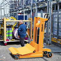 Pompe de levage de matériel cylindrique de voiture de station de tambour d'huile d'empileur de film de rouleau électrique nouveau produit