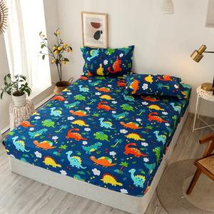 Vente chaude 3 pièces Dessins de licornes de bande dessinée pour enfants Ensemble de draps ajustés avec poche profonde Polyester/<span class=keywords><strong>coton</strong></span> - Product Image 1