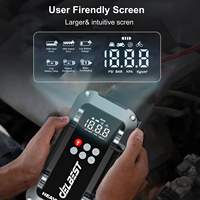 Bloc d'alimentation d'urgence robuste pour voiture, démarreur de batterie 3750A avec compresseur d'air numérique, 26000mAh