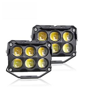 ไฟสปอร์ตไลท์มอเตอร์ไซค์ 120W 6 เลนส์ ไฟหน้าแบบสองสี LED ไฟต่ำ ไฟสูง สำหรับ ATV SUV UTV รถบรรทุก - Product Image 6