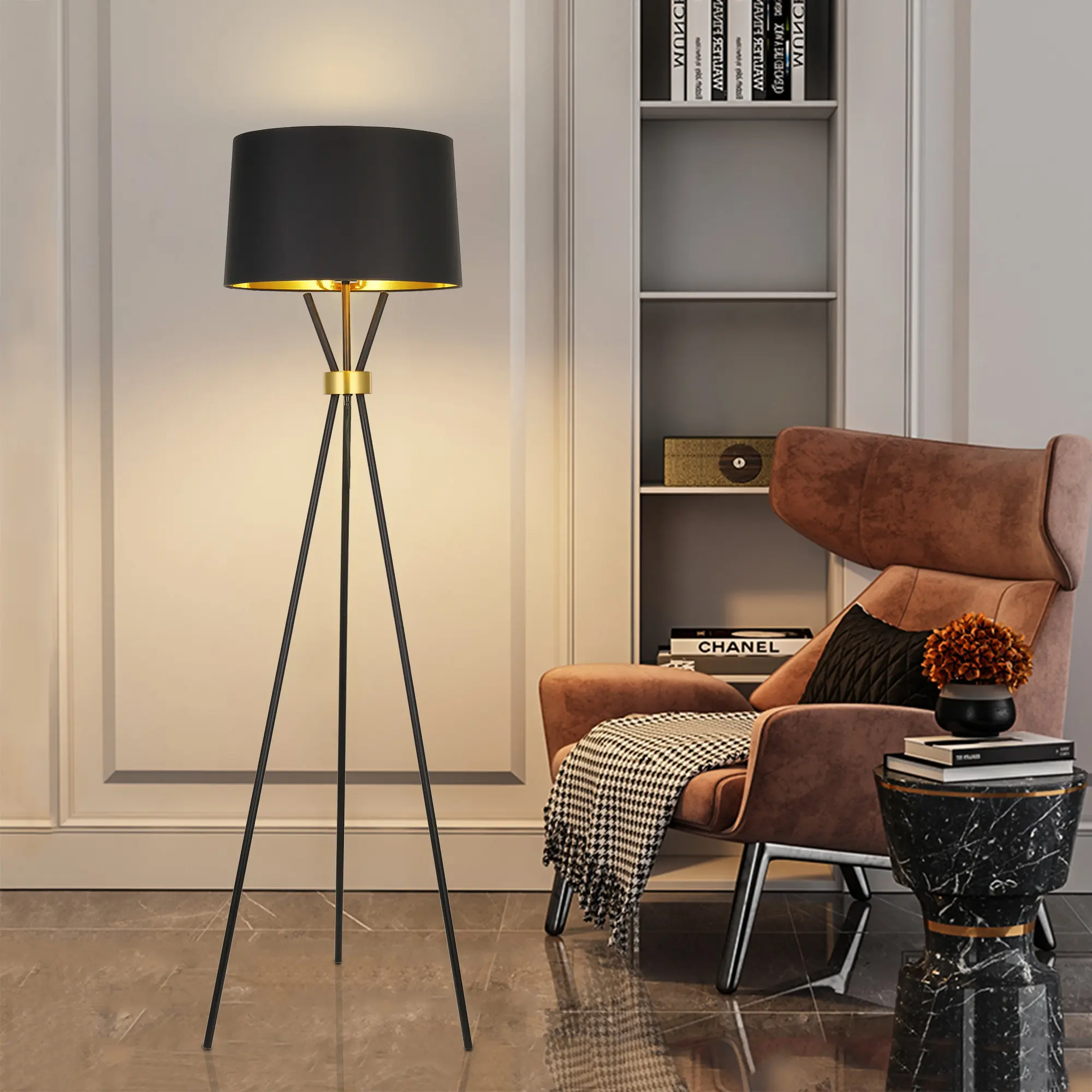 Nordic New design European floor light tripod luxury Hot Selling Simple Living Room Bedside Creative led corner floor lamp