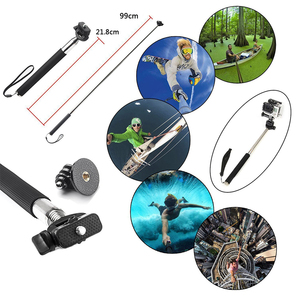 Gậy selfie Monopod màu xanh đen (95cm) có chức năng gập & Bộ chuyển đổi cho anh hùng 8 7 6 anh hùng 5 4 <span class=keywords><strong>3</strong></span> - Product Image 3