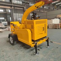 Broyeur de bois mobile à moteur BRD haute efficacité, capacité 3T/h, 220V/380V, facile à utiliser, conçu pour le broyage sur site