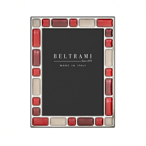 Cadre photo horizontal en bois plaqué argent Beltrami, rectangle 9x13 cm, modèle BE11060-3XRS, fabriqué en Italie - Product Image 2