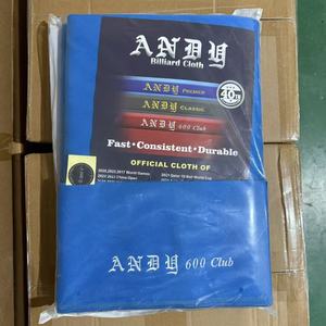Panno da Biliardo <span class=keywords><strong>Andy</strong></span> 600 Club ad Alta Velocità, Larghezza 1,55m, 8FT/9FT, in Lana-Nylon per Biliardo a Nove Palle - Product Image 1