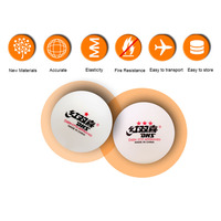 Bola Tenis Meja DHS ABS Plastik 1 Bintang untuk Robot Tenis Meja, Bola Ping Pong Profesional