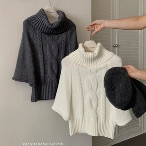Maglione caldo <span class=keywords><strong>senza</strong></span> <span class=keywords><strong>maniche</strong></span> a collo alto in <span class=keywords><strong>maglia</strong></span> a trecce, stile coreano per l'autunno, vestibilità comoda e spessa - Product Image 2