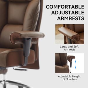 Sedia da ufficio da corsa bianca di lusso comoda sedia girevole reclinabile in pelle Executive sedia ergonomica da ufficio - Product Image 6