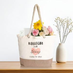 <span class=keywords><strong>Borsa</strong></span> Tote in Tela con Fondo in PLA, Manici in Corda di Cotone, <span class=keywords><strong>Borsa</strong></span> per la Spesa, <span class=keywords><strong>Borsa</strong></span> <span class=keywords><strong>da</strong></span> Spiaggia, <span class=keywords><strong>Borsa</strong></span> Regalo Floreale, Logo Personalizzato OEM, Vendita all'Ingrosso - Product Image 2