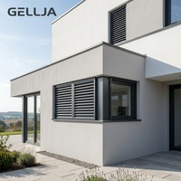 Fenêtre à persiennes en verre thermolaqué moderne, durable et facile à nettoyer, avec ventilation fixe, pour salle de bain, villa résidentielle et usage commercial