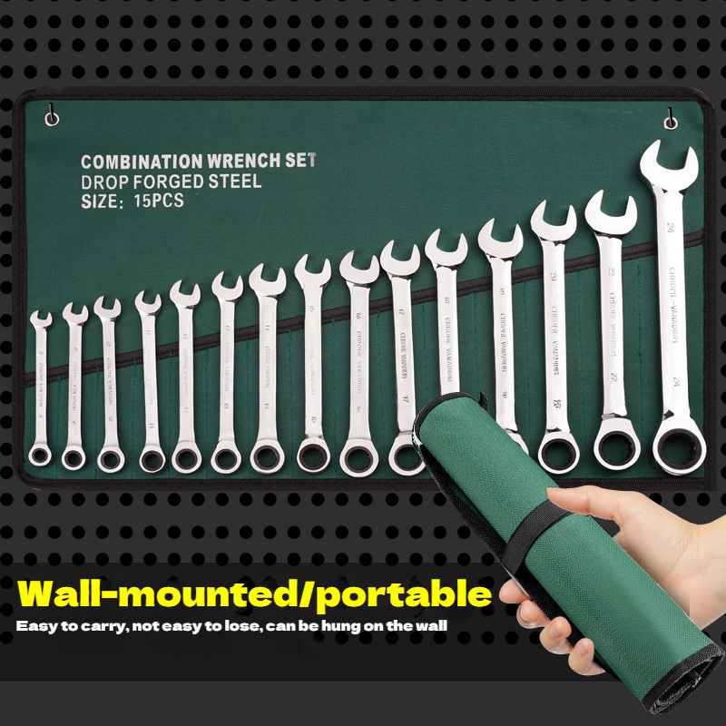 14-Piece Double-Ended Open-End Wrenches Set Mirror Auto Repair Tool Kit Handy Hand Suit for Vehicle Maintenance Industrial Use · image 4