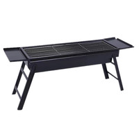Nouveau gril à charbon de bois de type tiroir, multi-scènes, camping, fêtes, rectangulaire, portable, pliable, barbecue