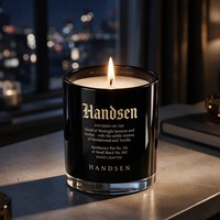 Bocaux à bougies en verre noir 10oz avec base transparente, possibilité d'ajouter des étiquettes personnalisées ou des boîtes cadeaux en supplément pour les projets de parfums d'ambiance faits main.