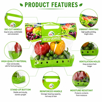 Sacs d'emballage alimentaire personnalisés en plastique de qualité alimentaire pour légumes, imprimés en héliogravure, pour choux frais et poivrons surgelés (visibles)