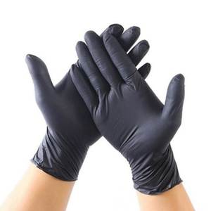 Gants d'examen en nitrile noir sans poudre de qualité alimentaire pour le nettoyage et les outils de nettoyage de <span class=keywords><strong>voiture</strong></span> vente en gros - Product Image 4