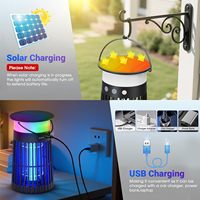 Lampe anti-moustiques électrique portable solaire rechargeable UV LED USB OEM ODM pour extérieur