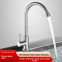 Évier de cuisine en céramique et acier inoxydable à eau froide avec robinet à roulement à billes monotrou pour usage domestique