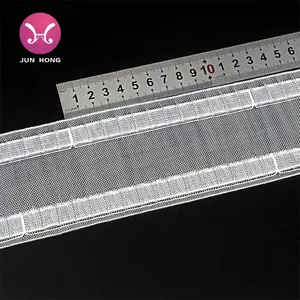 Transparent Ripple Fold Curtain Tape Nylon Ribbons With Hang Button For Home Decoration Accessories